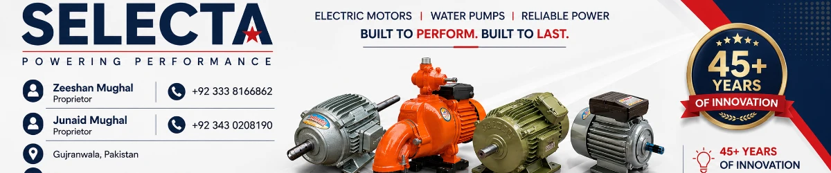 Selecta Motors and Pumps banner