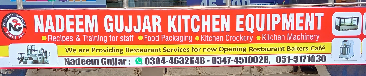 Nadeem gujjar kitchen equipment  banner