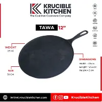  12-Inch Classic Cast Iron Tawa - Professional Griddle Skillet Bulk Wholesale | Commercial Kitchenware Supplier Pakistan