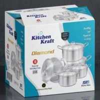  Kitchen Kraft Crystal Metal Finish Casserole Set 8 PCs Set