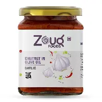  Zouq Foods Garlic Chutney in Olive Oil 390g Flavorful Cooking Condiment Sauce Ready to Use Food Product