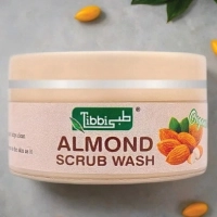  Almond Scrub Wash by Ghani Herbals Herbal Exfoliating Cleanser Face Body Brightening Almond Skin Care Natural Scrub- 50gm