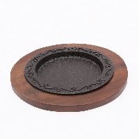  Braize Cookware Cast Iron Sizzling Dish Round Hot Plate Serving Sizzler Steak Plate Heavy Duty Restaurant Kitchen Use Hot Plate