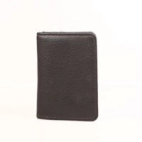  Brown Bifold Leather Wallet with Card Slots & ID Window