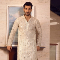  Mirage Sequin & Chikankari Kurta Pajama