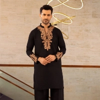  Midnight Regal Embroidered Kurta Pajama