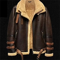  Real Leather Fur Collar Jacket – Premium Winter Wear