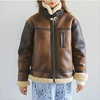  Men’s & Women Genuine Leather Shearling Jacket Fur Lined Winter Aviator Coat