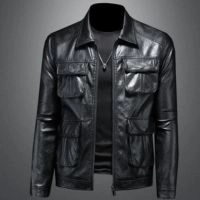  Premium Genuine Leather Jacket – Classic & Timeless Style