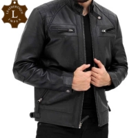  Outdoor Men Waterproof Leather Jacket New Stylish Leather Winter Jacket For Men