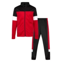  Red Black Tracksuit Cotton Polyester Sportswear Training Suit Jogging Wear Gym Activewear OEM Supplier Pakistan