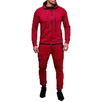  Men’s Stylish Hooded Tracksuit Set – Zipper Sportswear Hoodie & Jogger Pants
