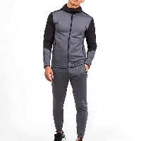  Men Grey Sports Tracksuit Premium Activewear Gym Running Casual Hoodie Jogger Set Comfortable Training Suit Supplier Pakistan