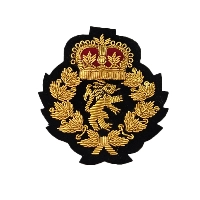  Customizable Size Shape Badges Hand Embroidered with Bullion Wire blazer Patches fashion top fabric badges in high quality
