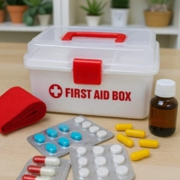  First Aid Box Medical Storage Case Plastic Portable Emergency Kit Container Hospital Home Safety Box Supplier Pakistan