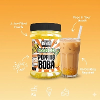  Mango Passionfruit Popping Boba – Juice-Filled Bursting Pearls for Bubble Tea, Smoothies & Desserts | Ready-to-Use | Bevbo