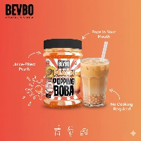  Peach Popping Boba – Juice-Filled Bursting Pearls for Bubble Tea, Smoothies & Desserts | Ready-to-Use | Bevbo