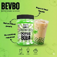  Green Apple Popping Boba – Juice-Filled Bursting Pearls for Bubble Tea, Smoothies & Desserts | Ready-to-Use | Bevbo