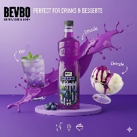  Bevbo Blueberry Syrup For Bubble Tea And Fruity Drinks | 750ml Food-Safe Bottle | Bubble Tea Supply Pakistan