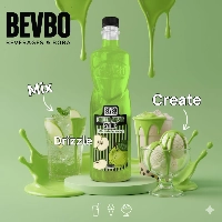  Bevbo Green Apple Syrup For Bubble Tea And Fruity Drinks | 750ml Food-Safe Bottle | Bubble Tea Supply Pakistan