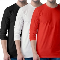  Round Neck Full Sleeve T Shirt with Print or without Print