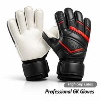  Professional Goalkeeper Gloves – High Grip Latex, Finger Protection, Breathable Backhand