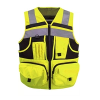  Safety Vest With Lightweight Durable For Outdoor Work Custom High Quality Safety Vest Men Clothing Material Safety Clothing Safety Vest Cheap Price Best Hot Sale Work Vest 100% Polyester Working Vest For Men Custom Made Safety Vest