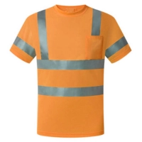   Sleeve And Reflective Safety T-shirt New Design Oem Odm Wholesale High Quality Professional Heavyweight Breathable Unisex Safety T-shirt High Visibility Unisex Work T-shirt Breathable Waterproof Quick Dry Short Sleeve Safety Workwear