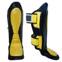  Football Shin Guard Lightweight PU Leather Professional Protection Hook Loop Closure Durable Hard Shell Adult Use