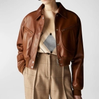  2025 Hot Selling Premium Quality Women's Genuine Sheep Skin Leather Jacket Breathable Finished Durable Customized Design Zipper