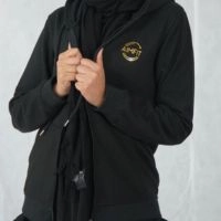  Women’s Premium Black Zip-Up Hoodie – Winter Fleece Hooded Jacket with Front Pockets (AIMFIT Logo Edition)