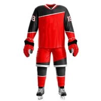  Red & Black Full Sports Kit with Gloves and Socks