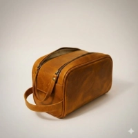  Full-Grain Leather Shaving Kit - Professional Grooming Dopp Kit Bulk Wholesale | Private Label Supplier Pakistan