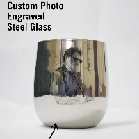 Custom Photo Engraved Stainless Steel Water Set – Personalized Glass, Keepsake for Birthdays, Weddings, and Anniversaries