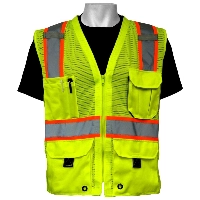  High Visibility Safety Vest – Reflective Construction Workwear