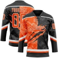  Custom Your Own Lace Collar Hockey Jersey Ice Hockey Jersey With Lace Neck For Men & Women