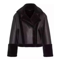  Professional Design Women's Original Sheep Skin With Original Inside Fur Leather Jacket Breathable Eco-Friendly High Quality Material Washed Best Price Winter