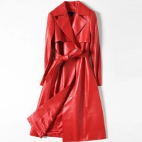  Hot Selling Genuine Personalized Breathable Waterproof Long Coat Winter Silk Lining Vintage Outerwear Oversized Trench Coat