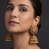  Glamorous Jhumka Earrings Traditional Indian Style Bridal Jhumki Earrings Fashion Jewelry