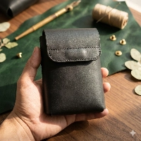  Black Business Genuine Leather Card Holder Passport Holder Wallet Cover Customized Travel Passport Holders