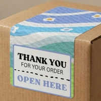  Thank You Sticker 2×3.5 - Premium Vinyl Thank You Decals Bulk Wholesale | Digital Label Expert