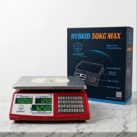 HYBRID 50KG Professional Digital Weighing Machine – Price Computing Auto Weighing Machine with Steel Keypad & Dual LED Display | Industrial/Commercial Grade | Waterproof Scale