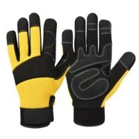  Mechanic Work Gloves - Synthetic Leather Silicone Palm Anti-Slip Heavy Duty Firm Grip Bulk Wholesale | Destiny Wear Sialkot