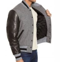  Custom Men's High-Style Vintage Canvas Varsity Jacket Casual Patchwork Baseball Streetwear