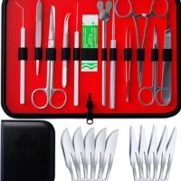  Advanced Dissection Kit Biology Lab Anatomy Dissecting Set Stainless Steel Scalpel Knife Handle Blades for Medical Students
