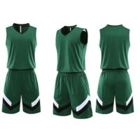  Men Basketball Uniform Set Sleeveless 100% Polyester Anti Bacterial Durable Sports Jersey Shorts Training Kit Supplier Pakistan