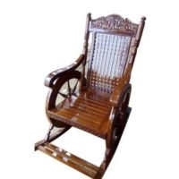  Dreamlike New Mid Century Reclining Armchair Comfortable Acacia Wood Patio Lawn & Garden Backyard Chair Hand Woven Seat