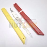  Double Sided Stainless Steel Nail File & Cuticle Pusher Manicure Tool with Cuticles Cutter & Cuticle Nipper File 14cm