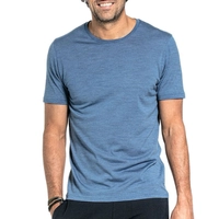  Men's Merino Blend 160 T-Shirt Ocean Melange - Premium Active Wool Tee Bulk Wholesale | Naimat Abbas Industries Sialkot