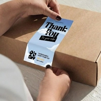  Custom Thank You PVC Stickers - Waterproof Packaging Decals Bulk Wholesale | Private Label Digital Label Expert